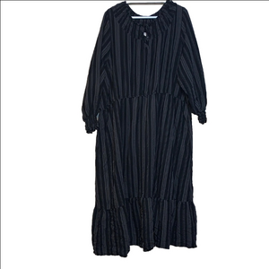 Terra & Sky Black and Gray Striped dress size 4X